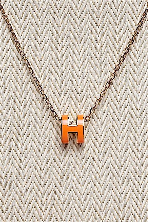 hermes pop h orange|hermes pop h necklace gold.